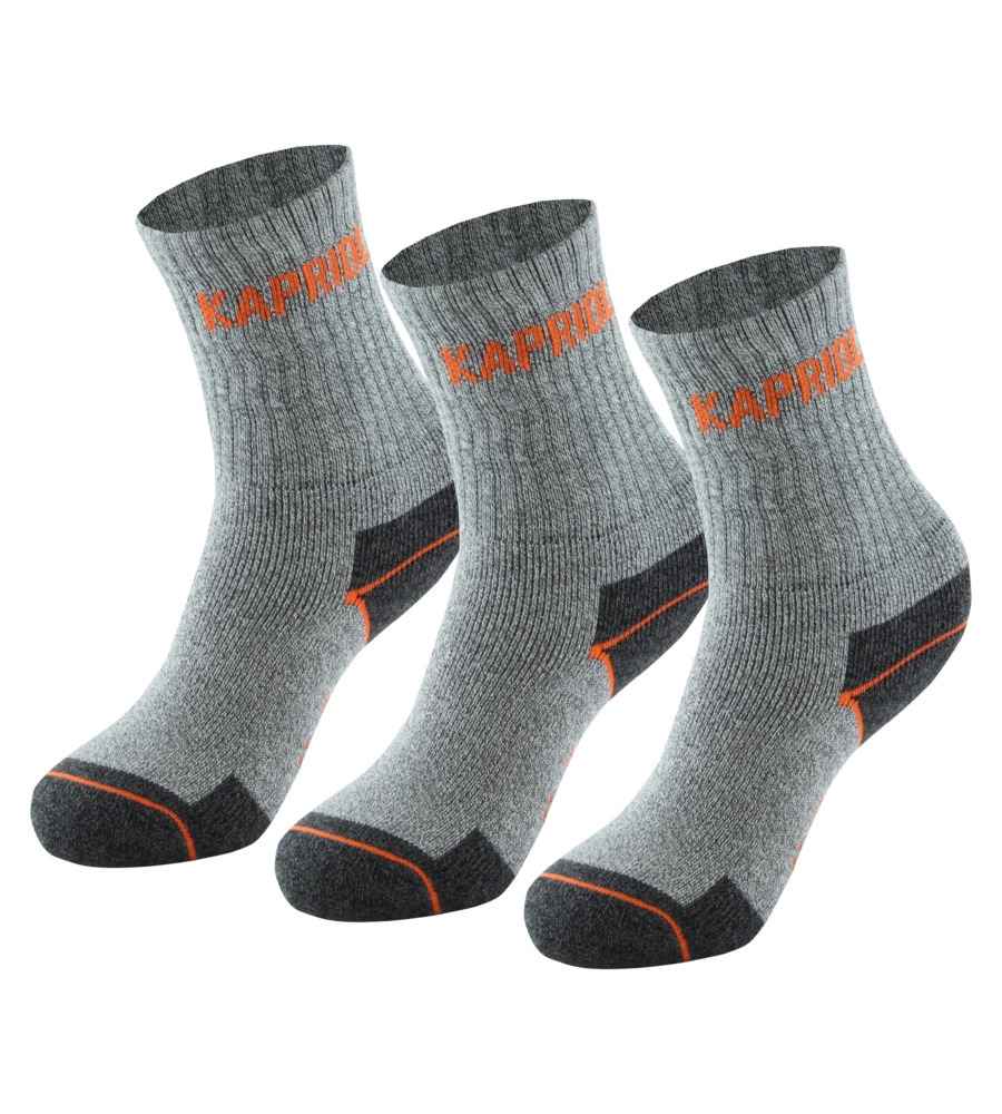 KAPRIOL TRIS CALZE DA LAVORO "WORK" GRIGIO, 39-41